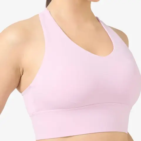 Ribbed Sports Bra — Pink